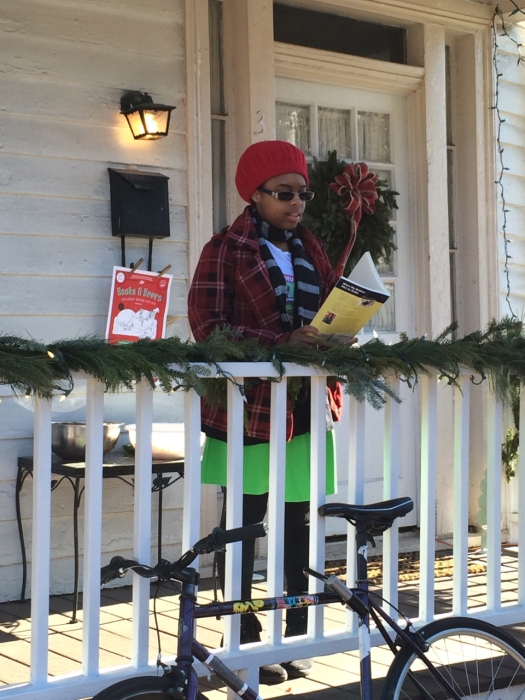 Kierra Collins reading poetry on December 12, 2014 in Richmond, Virginia